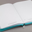 Load image into Gallery viewer, Personalized Custom Text I Can Do Everything Zippered Journal LuxLeather Philippians 4:13 Turquoise
