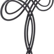 Load image into Gallery viewer, Black Metal Oval Open Decorative Wall Cross