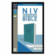 Load image into Gallery viewer, Personalized Custom Text Your Name NIV Value Thinline Bible Leathersoft Turquoise New International Version