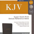 Load image into Gallery viewer, Personalized Custom Text Your Name KJV Super Giant Print Deluxe Reference Leathersoft Black King James Version