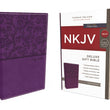 Load image into Gallery viewer, Personalized Custom Text Your Name NKJV Deluxe Gift Holy Bible Leathersoft Purple New King James Version