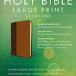 Load image into Gallery viewer, Personalized NLT Premium Value Large Print Slimline Bible Leathersoft Look Brown Tan TuTone New Living Translation