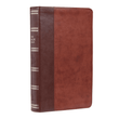 Load image into Gallery viewer, Personalized Custom Text Your Name KJV Giant Print Two-Tone Brown Bible King James Version