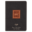 Load image into Gallery viewer, Personalized Journal Custom Text Your Name Best Dad Ever Brown Faux Leather Classic Journal - Psalm 28:7