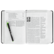 Load image into Gallery viewer, Personalized Custom Text Your Name NIV Life Application Study Bible Third Edition Large Print Black Bonded Leather Red Letter Edition