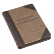 Load image into Gallery viewer, Be Strong & Courageous Joshua 1:9 Two-Tone Brown Faux Leather Journal