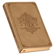 Load image into Gallery viewer, Personalized Custom Text Your Name Standing Firm Daily Devotional Tan Faux Leather Custom Made Gift for Birthdays Celebrations Holidays