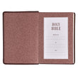 Load image into Gallery viewer, Personalized KJV Brown Faux Leather Small COMPACT Bible w/Ribbon Red Letter