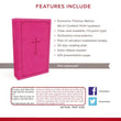 Load image into Gallery viewer, Personalized NKJV Deluxe Gift Holy Bible Cross Leathersoft Pink New King James Version