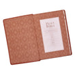 Load image into Gallery viewer, Personalized Custom Text Your Name KJV Thinline Large Print Bible Tan LuxLeather Indexed King James Version
