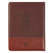 Load image into Gallery viewer, John 3:16 Cross Two-tone Brown Faux Leather Portfolio Folder