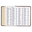 Load image into Gallery viewer, Personalized KJV Brown Faux Leather Small COMPACT Bible w/Ribbon Red Letter