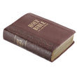 Load image into Gallery viewer, Personalized KJV Brown Faux Leather Small COMPACT Bible w/Ribbon Red Letter