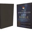Load image into Gallery viewer, Personalized Custom Text NKJV Spirit-Filled Life Bible Genuine Leather Black New King James Version