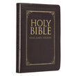 Load image into Gallery viewer, Personalized Custom Text Your Name KJV Thinline Large Print Bible Dark Brown LuxLeather Indexed King James Version