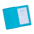 Load image into Gallery viewer, Personalized Custom Text Your Name KJV Holy Bible Gift Edition LuxLeather Turquoise King James Version