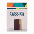 Load image into Gallery viewer, Personalized Custom Text Your Name Rainbow Study Bible RVR 1960 Cocoa/Terracotta LeatherTouch (Spanish Edition)