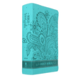 Load image into Gallery viewer, Personalized Custom Text Your Name NIV Bible for Teen Girls Italian Duo-Tone Caribbean Blue