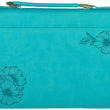 Load image into Gallery viewer, Proverbs 31:25 Faux Leather Teal Personalized Bible Cover For Women