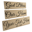 Load image into Gallery viewer, Personalized Wood Sign 3 Tier Custom God Bless Our Home