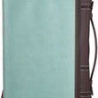 Load image into Gallery viewer, Luke 1:45 Faux Leather Blue Personalized Bible Cover for Women