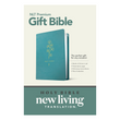 Load image into Gallery viewer, Personalized Custom Text Your Name NLT Premium Gift Bible Red Letter Edition Teal Leatherlike New Living Translation