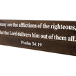 Load image into Gallery viewer, Psalm 34:19 Many Are The Afflictions Of The Righteous Wood Decor