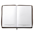 Load image into Gallery viewer, Personalized Custom Text Strong and Courageous Zippered Journal LuxLeather Joshua 1:5-7 Brown