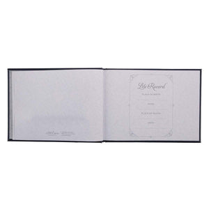 In Loving Memory Navy Faux Leather Guest Book