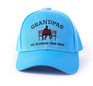 Grandpas Are Blessings From Above Blue Hat
