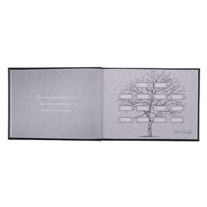 In Loving Memory Navy Faux Leather Guest Book