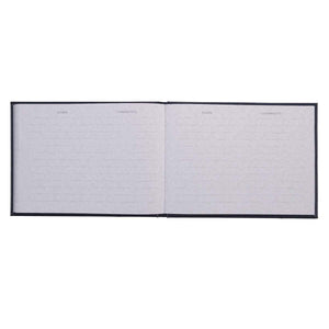 In Loving Memory Navy Faux Leather Guest Book