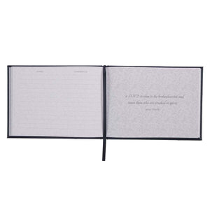 In Loving Memory Navy Faux Leather Guest Book