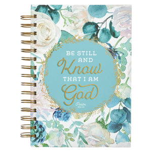 Be Still and Know Psalm 46:10 Teal Wire-bound Journal
