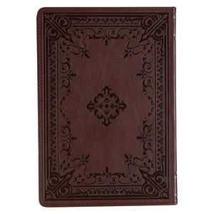 Large Print Edition Daily Devotions from the KJV Brown Faux Leather Devotional