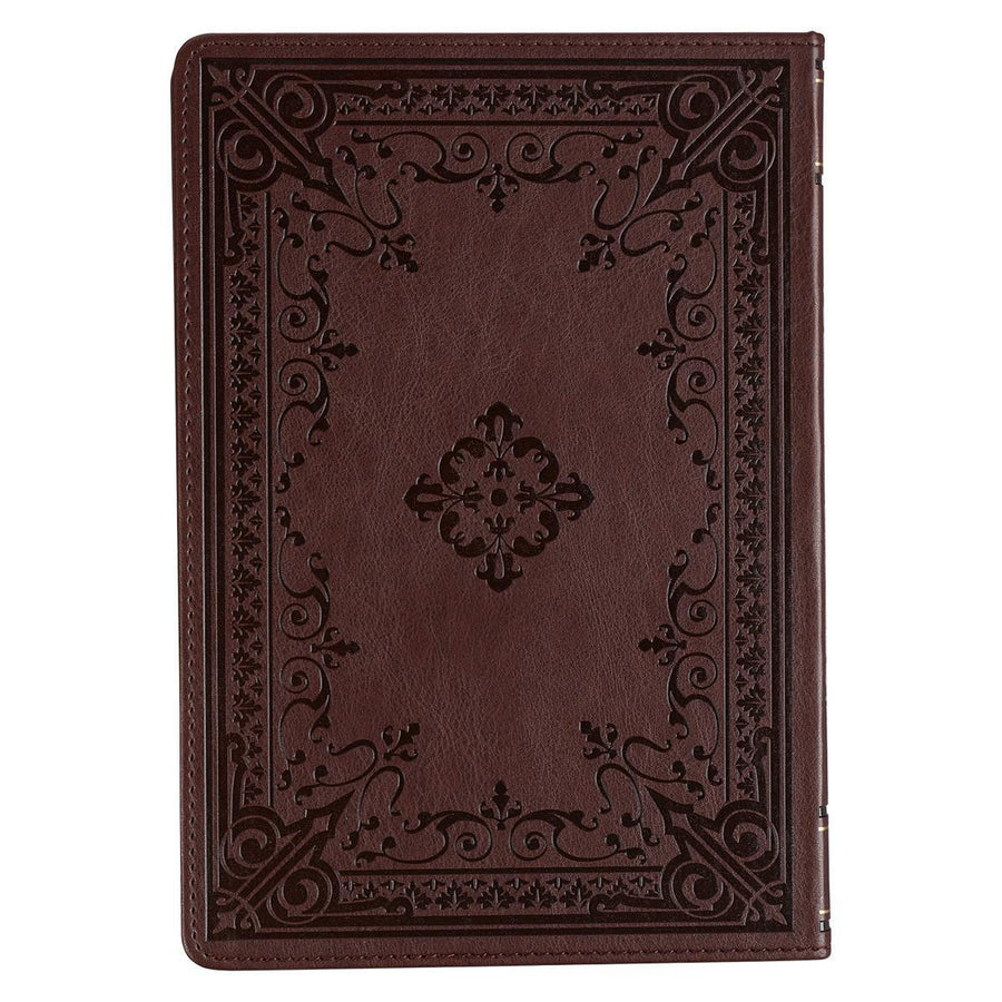 Large Print Edition Daily Devotions from the KJV Brown Faux Leather Devotional
