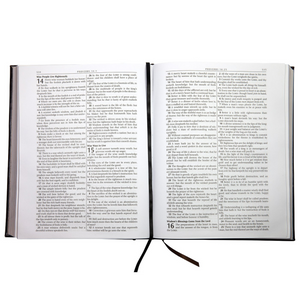 Personalized Bible Custom Text Dark Brown Faux Leather Hardcover King James Version Family Bible