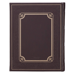 Personalized Bible Custom Text Dark Brown Faux Leather Hardcover King James Version Family Bible