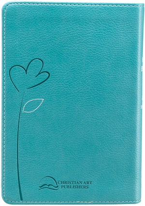 Personalized KJV Turquoise Faux Leather COMPACT Bible