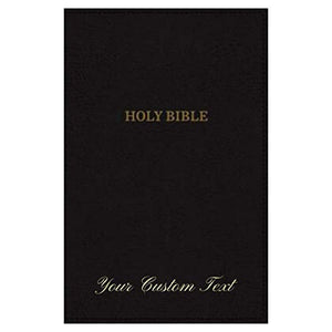 Personalized Bible with Custom Text KJV Giant Print Deluxe Reference Bible Leathersoft Black