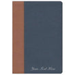 Load image into Gallery viewer, Personalized NKJV Amplified Parallel Large Print Bible Flexisoft Blue/Brown
