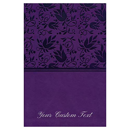 Personalized NKJV Large Print Personal Size Reference Bible Indexed Purple New King James Version