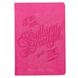 Load image into Gallery viewer, Personalized Custom Text Your Name Everything Beautiful Pink Faux Leather Classic Journal Ecclesiastes 3:11
