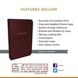 Load image into Gallery viewer, Personalized KJV Reference Bible Super Giant Print Red Letter Comfort Print Leather-Look Burgundy
