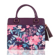 Load image into Gallery viewer, Purple/Floral Blessed Bible Purse Cover

