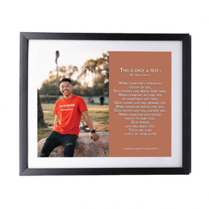 Only a Test Personalized Photo Poem