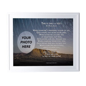 Only a Test Personalized Photo Poem