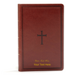 Load image into Gallery viewer, Personalized Custom Text Your Name KJV Large Print Personal Size Reference Bible Brown Leathertouch King James Version
