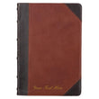 Load image into Gallery viewer, Personalized KJV Holy Bible Thinline Large Print Brown and Caramel Premium Full Grain Leather

