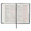 Load image into Gallery viewer, Personalized KJV Holy Bible Thinline Large Print Navy Faux Leather w/Thumb Index King James Version
